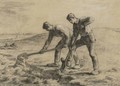 Les Deux Becheurs - Jean-Francois Millet