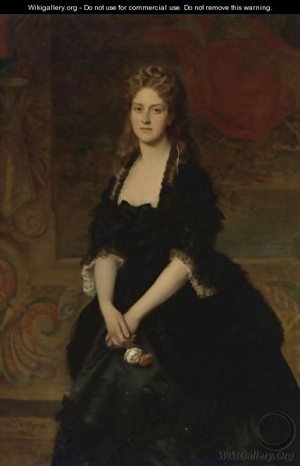 Portrait Of Nadezhda Mikhailovna Polovtsova, 1869 - Michele Gordigiani