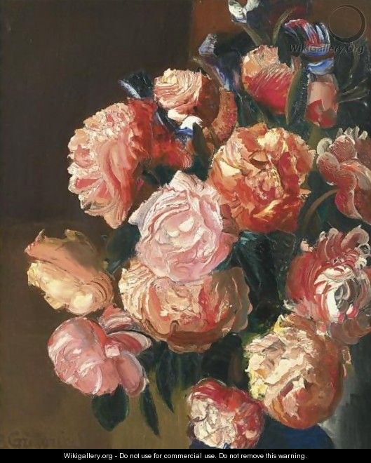 Bouquet Of Flowers - Boris Dmitrievich Grigoriev