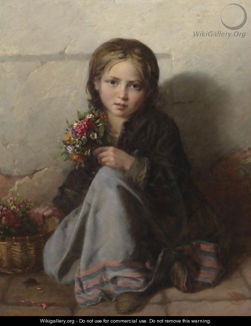 Portrait Of A Girl, 1869 - Nikolai Efimovich Rachkov