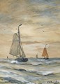 Bomschuiten At Sea 6 - Hendrik Willem Mesdag
