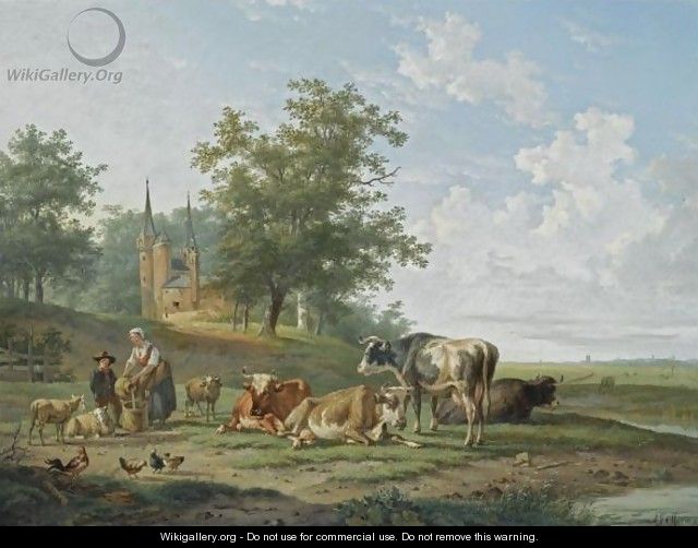 Milking Time - Anthony Jacob Offermans