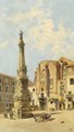 A Carriage On Piazza Di San Domenico Maggiore, Naples - Antonietta Brandeis