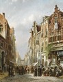 A Crowded Street In A Jewish Quarter - Johannes Franciscus Spohler