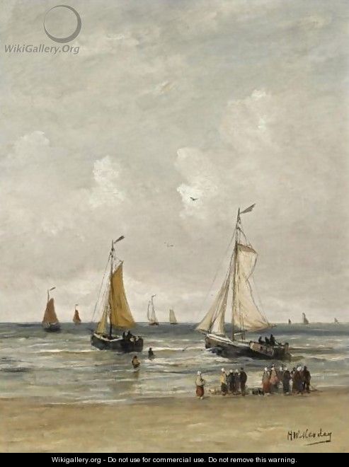 Watching The Fishing Fleet Sail Out - Hendrik Willem Mesdag