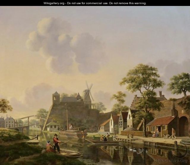 A Town At A Canal - Jan Hendrik Verheijen