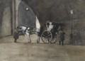 A Carriage At Waterloo Bridge, London - Willem Witsen