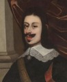 Portrait Of A Gentleman, Head And Shoulders, Wearing A Black Doublet And A Gold Sash - (after) Justus Sustermans
