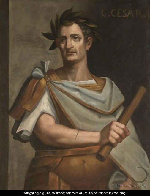 Portrait Of Julius Caeser, Half Length, Holding A Baton - (after) Bernardino Campi