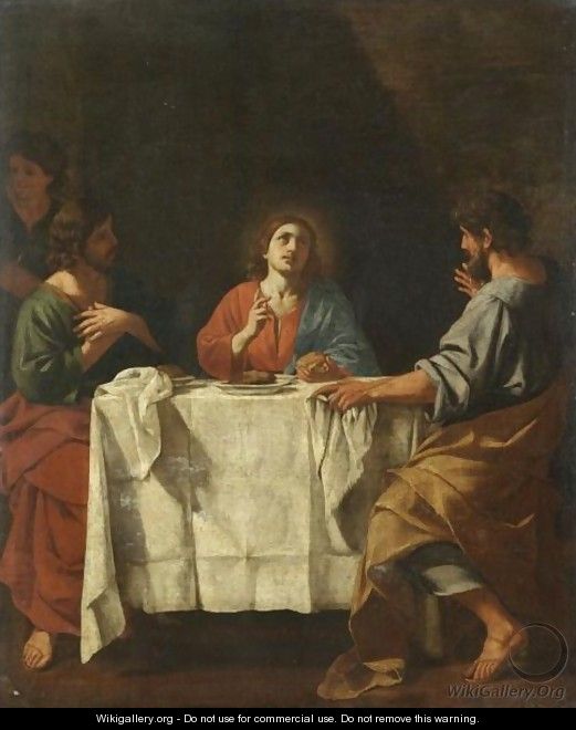 The Supper At Emmaus - Giacinto Gimignani