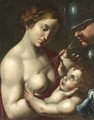 Mars, Venus And Cupid - Bolognese School
