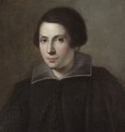 Portrait Of A Young Man, Head And Shoulders, Wearing Black With A White Ruff - (after) Carlo Ceresa