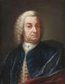 Portrait Of A Gentleman, Half Length, Wearing A Wig And A Blue Velvet Cape - (after) Nazario Nazzari