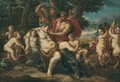 The Drunken Silenus On His Ass Surrounded By Putti - (after) Sebastiano Ricci