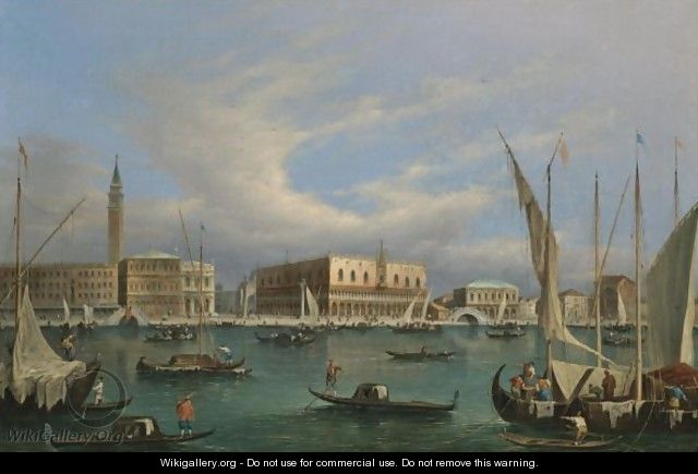 Venice, A View Of The Molo And The Doge