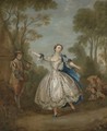 A Landscape With An Elegantly-Dressed Lady Dancing Beside Musicians - (after) Lancret, Nicolas
