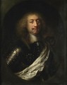 Portrait Of A Man, Half Length, Wearing Armour And A White Silk Sash - (after) Claude Lefebvre
