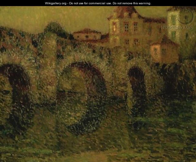 Le Pont Au Crepuscule, Dinan, 1911 - Henri Eugene Augustin Le Sidaner