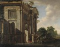 Capriccio Architettonico Arco Trionfale E Soldati - Viviano Codazzi