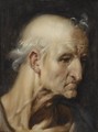 Study Of The Head Of An Old Man - Cornelis Cornelisz Van Haarlem