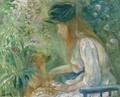 JEUNE FILLE AU CHIEN - Berthe Morisot
