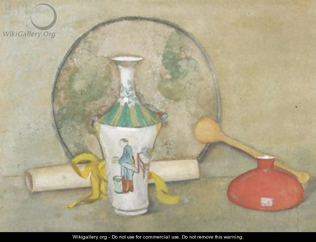Still Life With An Oriental Vase - Bessie Macnicol