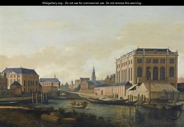 Amsterdam A View Of The Portuguese And The Grote Synagogue - Gerrit Adriaensz Berckheyde