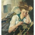 Portrait Einer Jungen Frau (Portrait Of A Young Woman) - Leo Putz