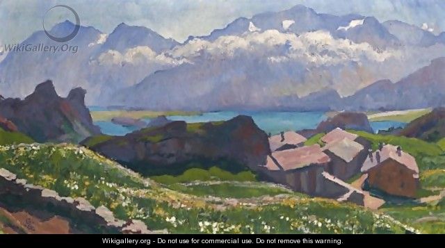 View Over Capolago Towards Lake Sils, 1927 - Giovanni Giacometti