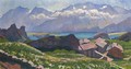 View Over Capolago Towards Lake Sils, 1927 - Giovanni Giacometti