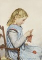 Girl Knitting, 1905 2 - Albert Anker