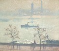 View Of The Thames From The Embankment - Emile Claus