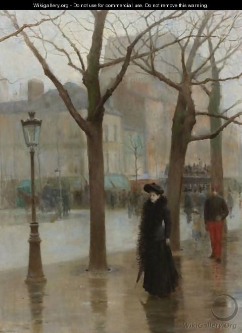 Paris Street In Winter - Paul Cornoyer