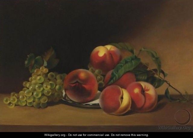 Peaches And Grapes - Margaretta Angelica Peale
