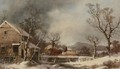 Winter The Old Mill - George Henry Durrie