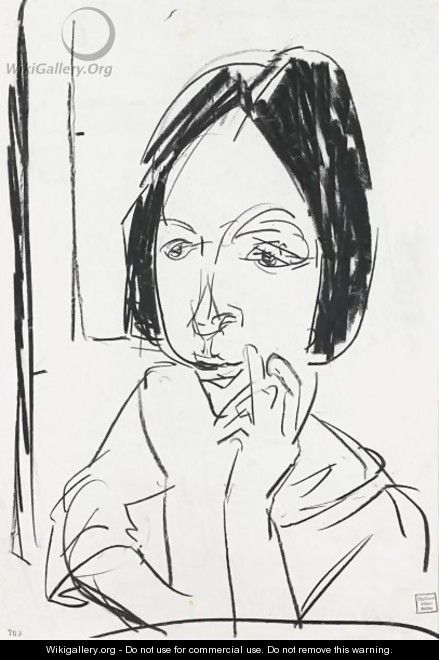 Portrait Of A Woman - Albert Muller