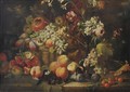 Natura Morta Di Frutta E Fiori Con Melograni E More - Abraham Brueghel