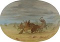 Indians Hunting The Grizzly Bear - George Catlin