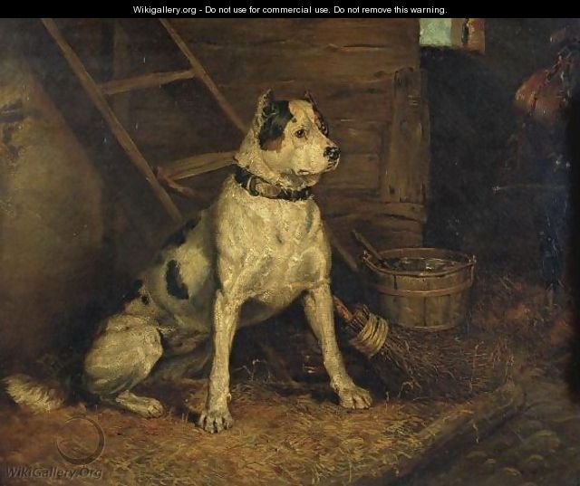 A Dog In A Stable - (after) Landseer, Sir Edwin