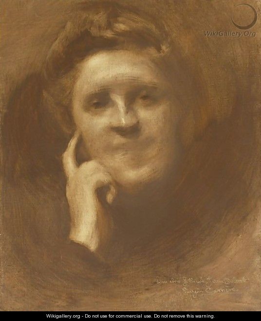 Portrait Of Jeanne Dolent - Eugene Carriere