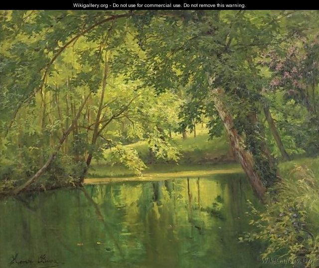 Woodland Pond - Henri Biva