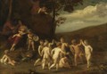 Putti Making Music And Dancing In A Landscape - Cornelis Holsteyn