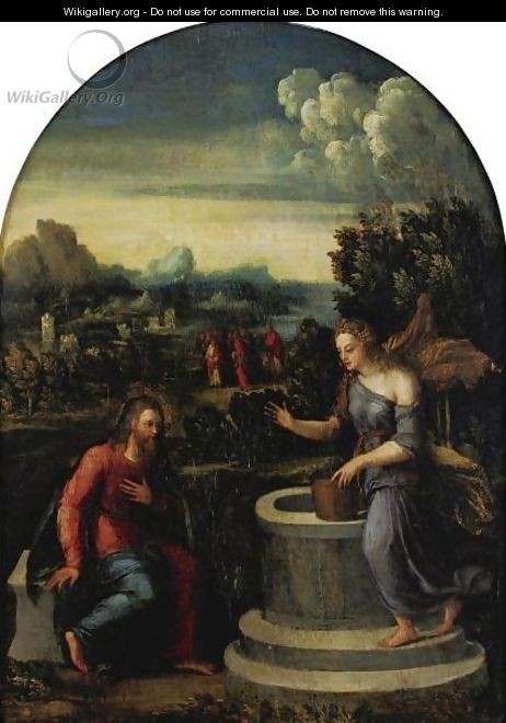 Christ And The Samaritan Woman At The Well - Italian Unknown Master
