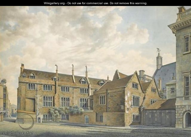 View Of The South Side Of The Augmentation Office, Westminster, As It Was In 1793 - William Capon