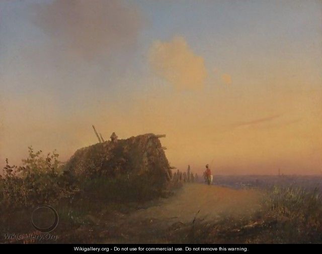 Landscape With Peasant House, 1845 - Alexander Ivanov