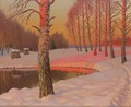 Winter Sunset - Mikhail Markianovich Germanshev