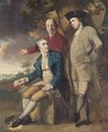Three Gentlemen In A Landscape - John Hamilton Mortimer