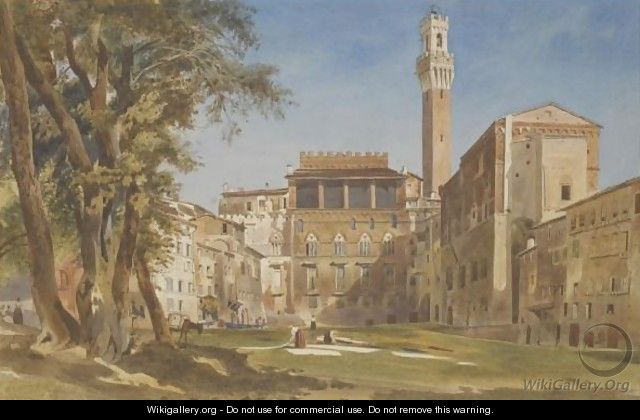 Piazza Del Mercato, Siena - Thomas Hartley Cromek