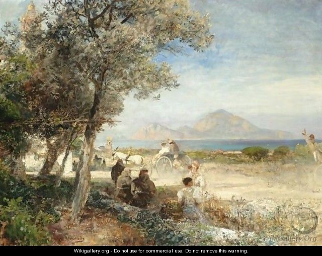 Blick Auf Den Golf Von Neapel (View Of The Bay Of Naples) - Oswald Achenbach
