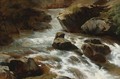 A Rocky Stream With Rapids - Alexandre Calame